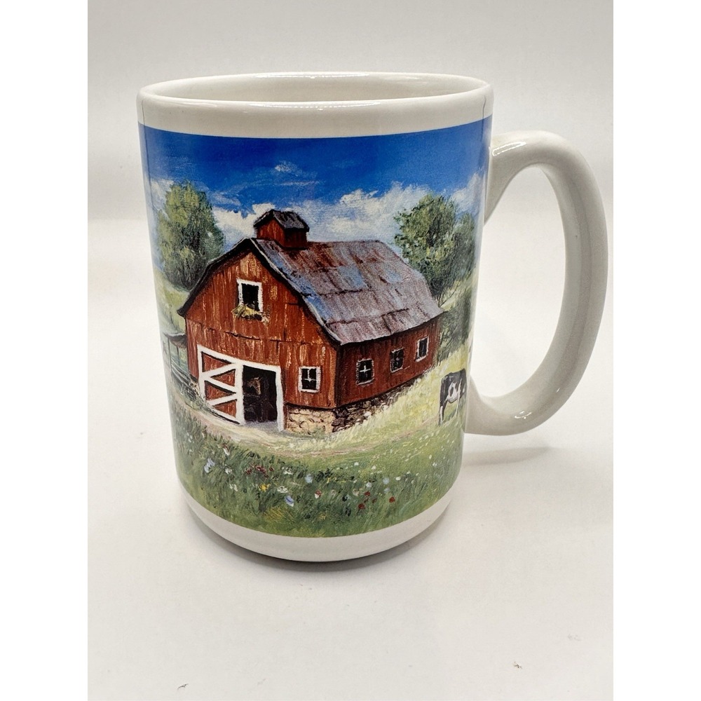 Vintage Chestnut Creek‎ Mug Tractor Farm Barn 2004 Country Farm Scene 12 oz